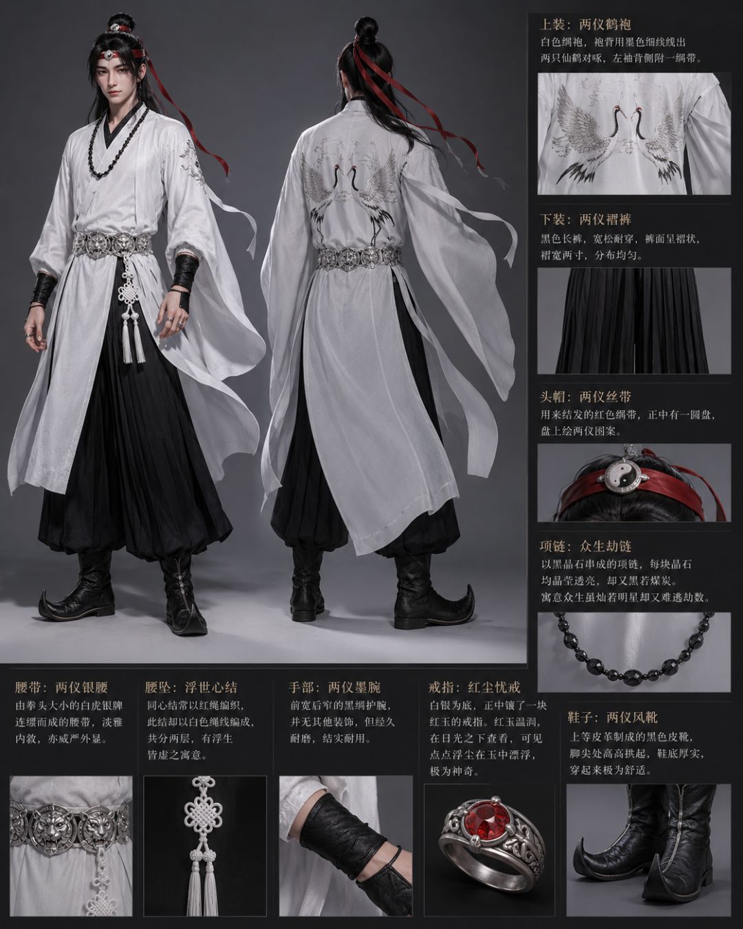 用AI生成了放置江湖中两套最一体化的服装 2
