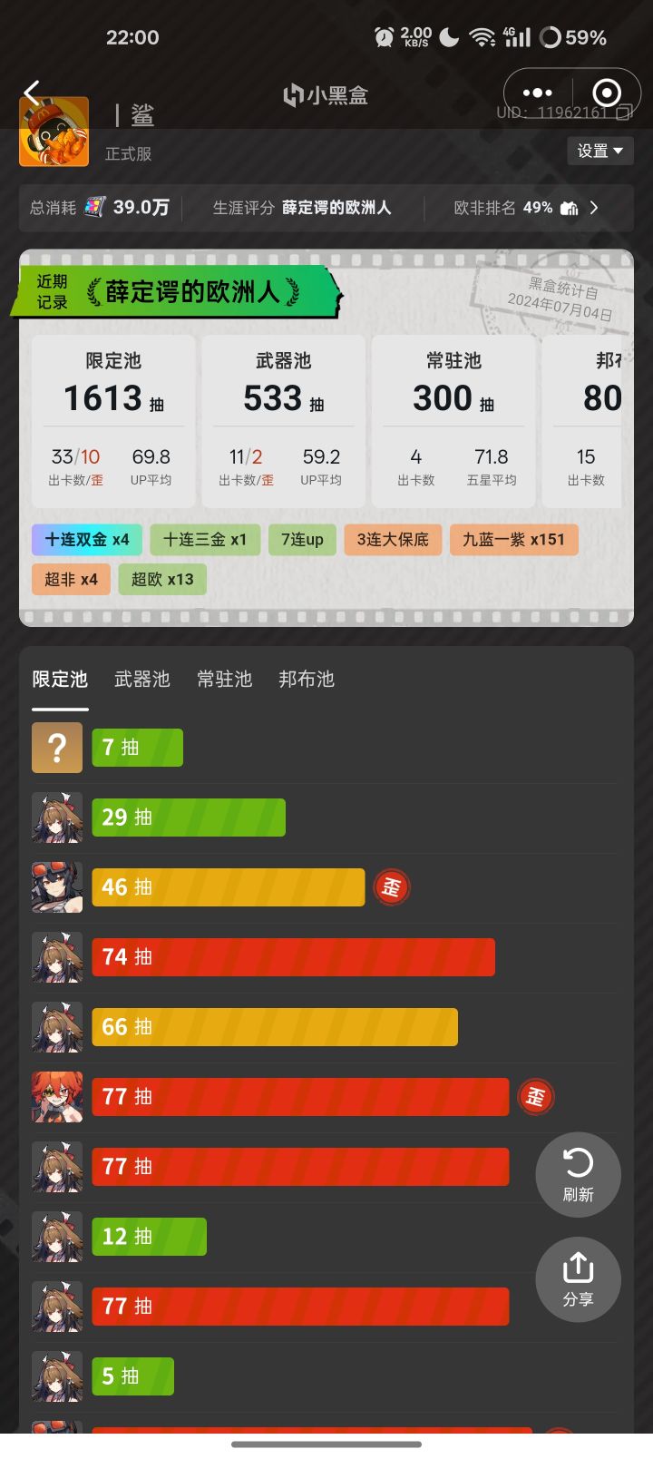 攒的10W菲林见底了截图