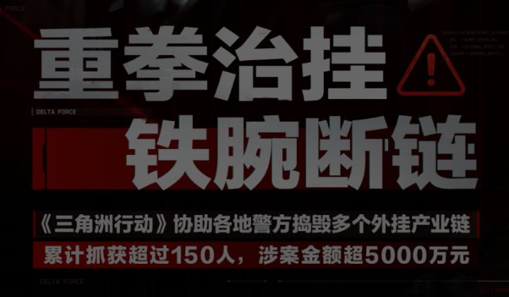 《三角洲行动》联手警方斩断外挂黑产,150人落网!截图