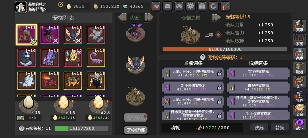宠物一个S级负面要多少洗练石? 3