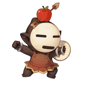 今日在斐扬溜达，一个弓箭手小哥哥送我了一个苹果头！酷不酷！