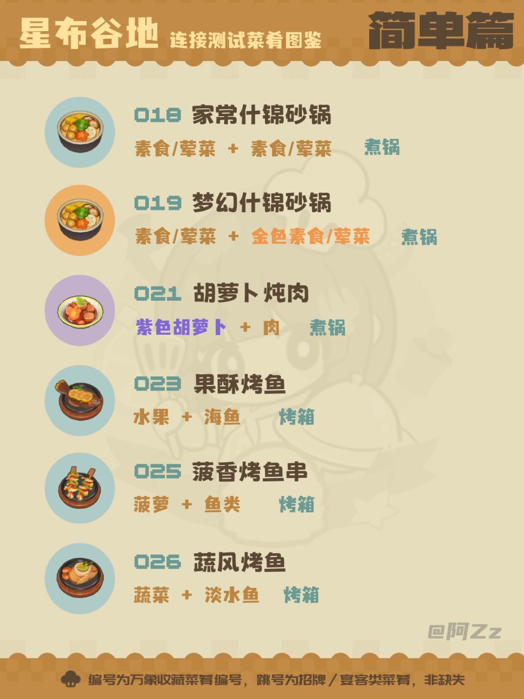 🍳星布谷地|菜肴全收集 · 简单菜肴 2