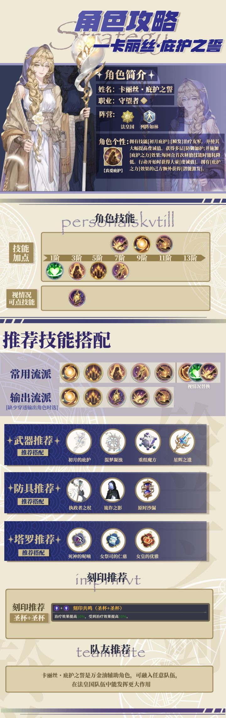 【铃兰之剑】卡丽丝·庇护之誓一图流来啦!截图