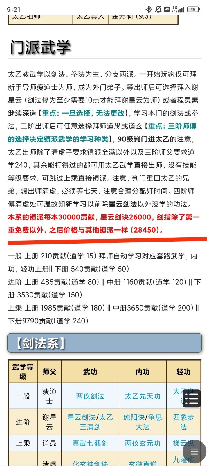 太乙镇派学习截图