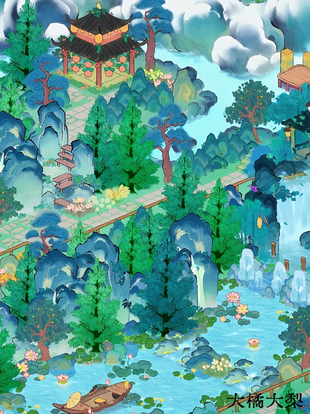 绿意浸染,山色如黛。 3