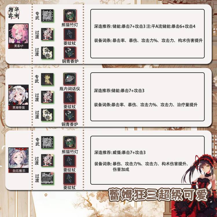 【物华弥新】红卡武器深造词条推荐一图流 3