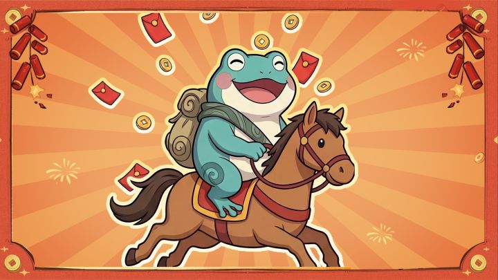 嘿!你被蛙哥的新年祝福砸中了!截图