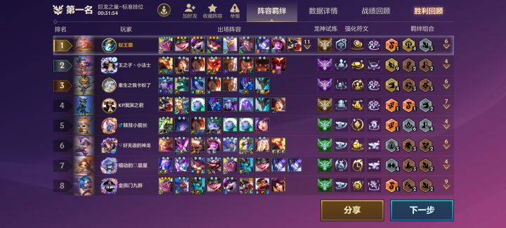 没想到这阵容能干掉迅捷蟹。截图