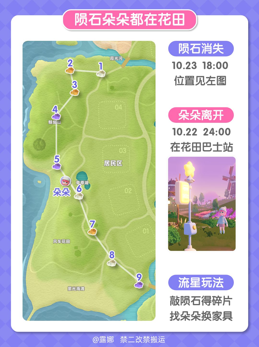 10月22日流星雨攻略 9个陨石位置 朵朵位置 2