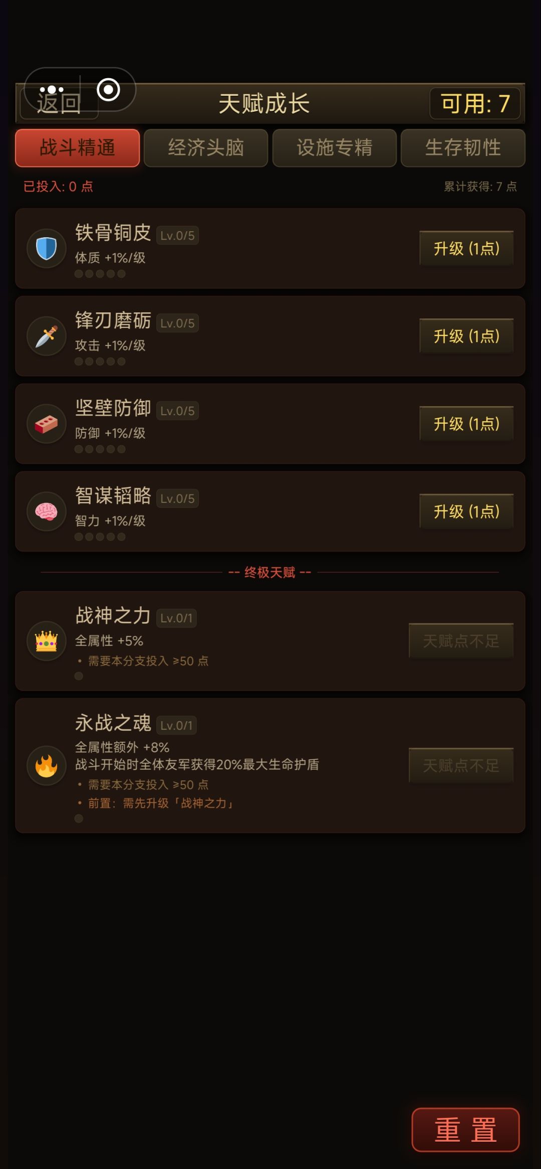 无天赋点 1