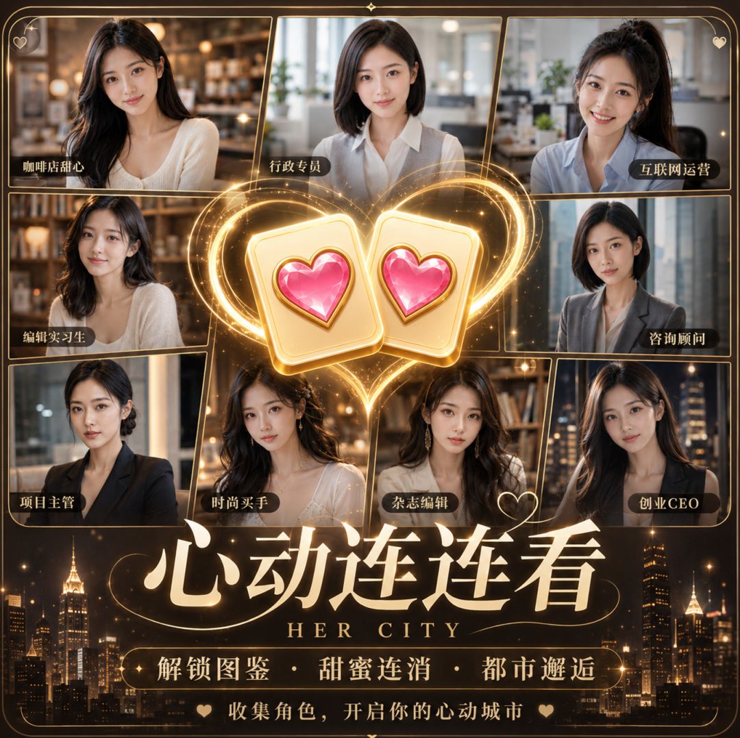 忘不了的她她她! 心动连连看 她的城市上线 1