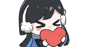 画了Q版的赛琳娜举着小心心