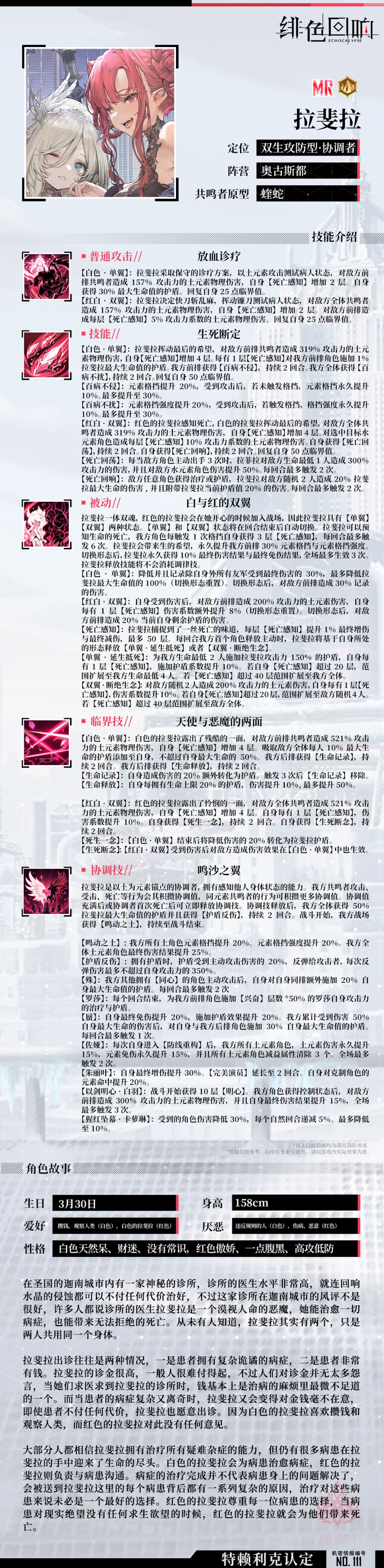 【芬里尔专属栏目】拉斐拉的情报 2