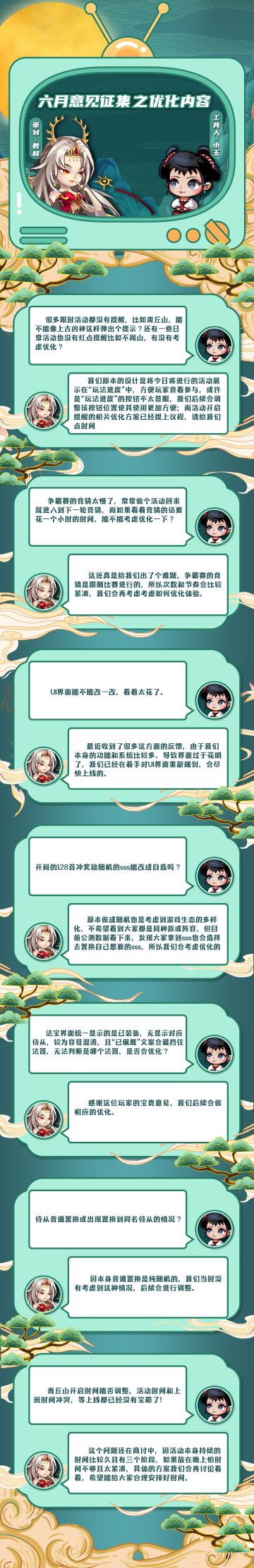 6月征集反馈 | 大家关心的问题有了一些答复 （内含福利）