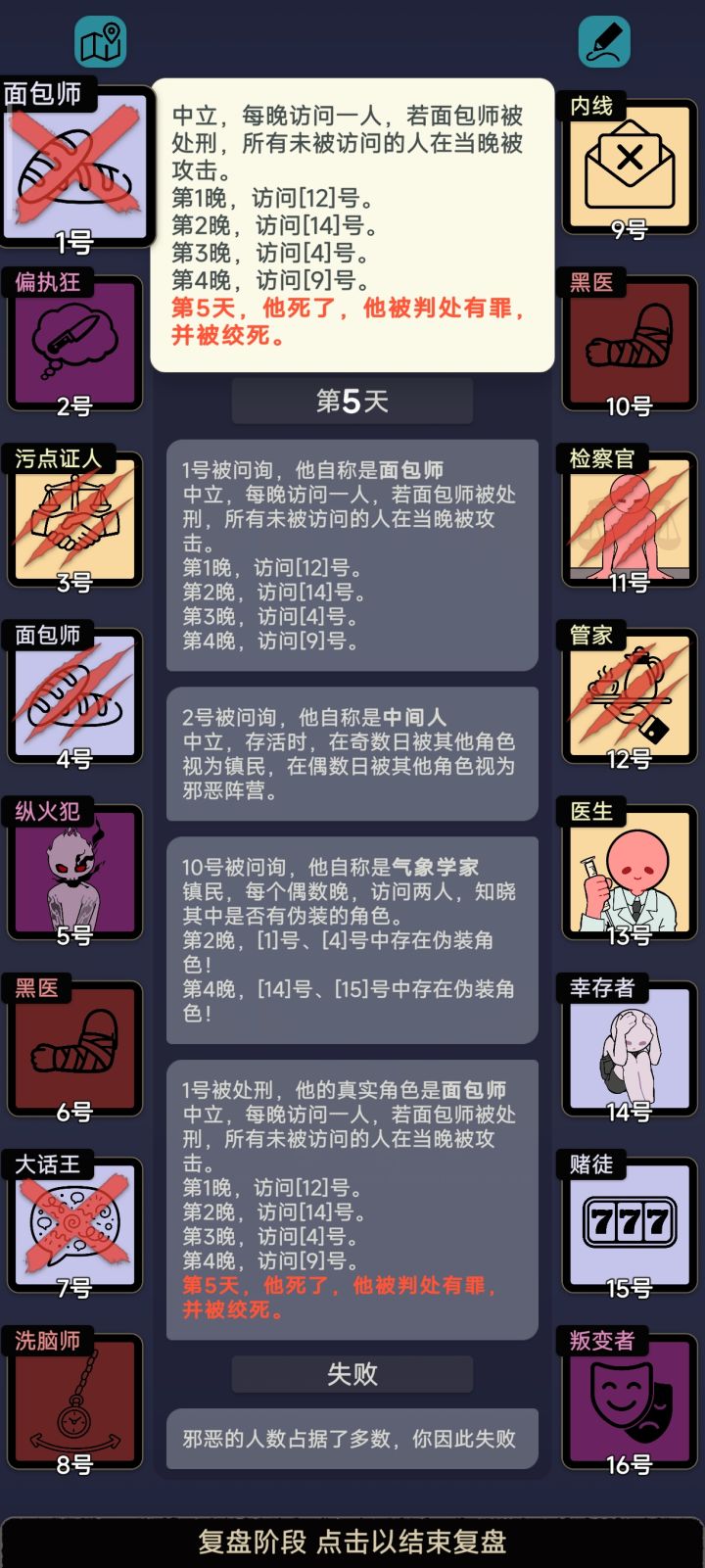 按理来说，应该活了才对，面包师当晚就把邪恶都干了截图