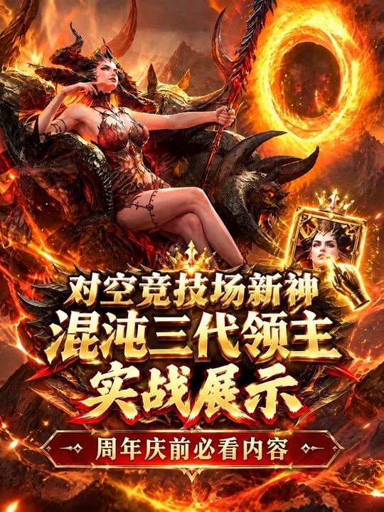 混沌三代领主强度爆炸,对空竞技场实机展示截图