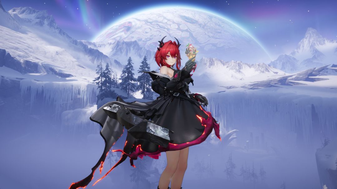 雪松林的一抹红 3