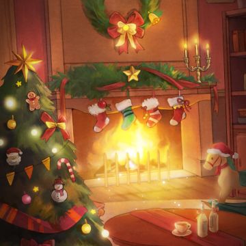 庄园壁纸｜乔妹拍了拍你，并送出了两张圣诞壁纸