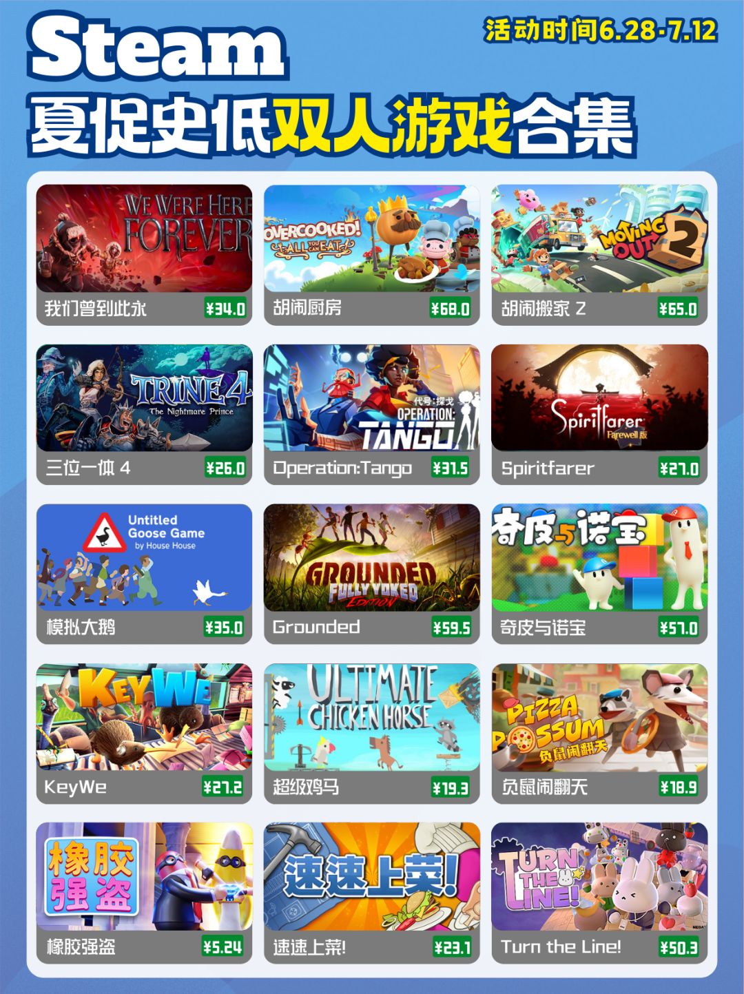 最低5r❗️Steam夏促史低双人游戏安利 2