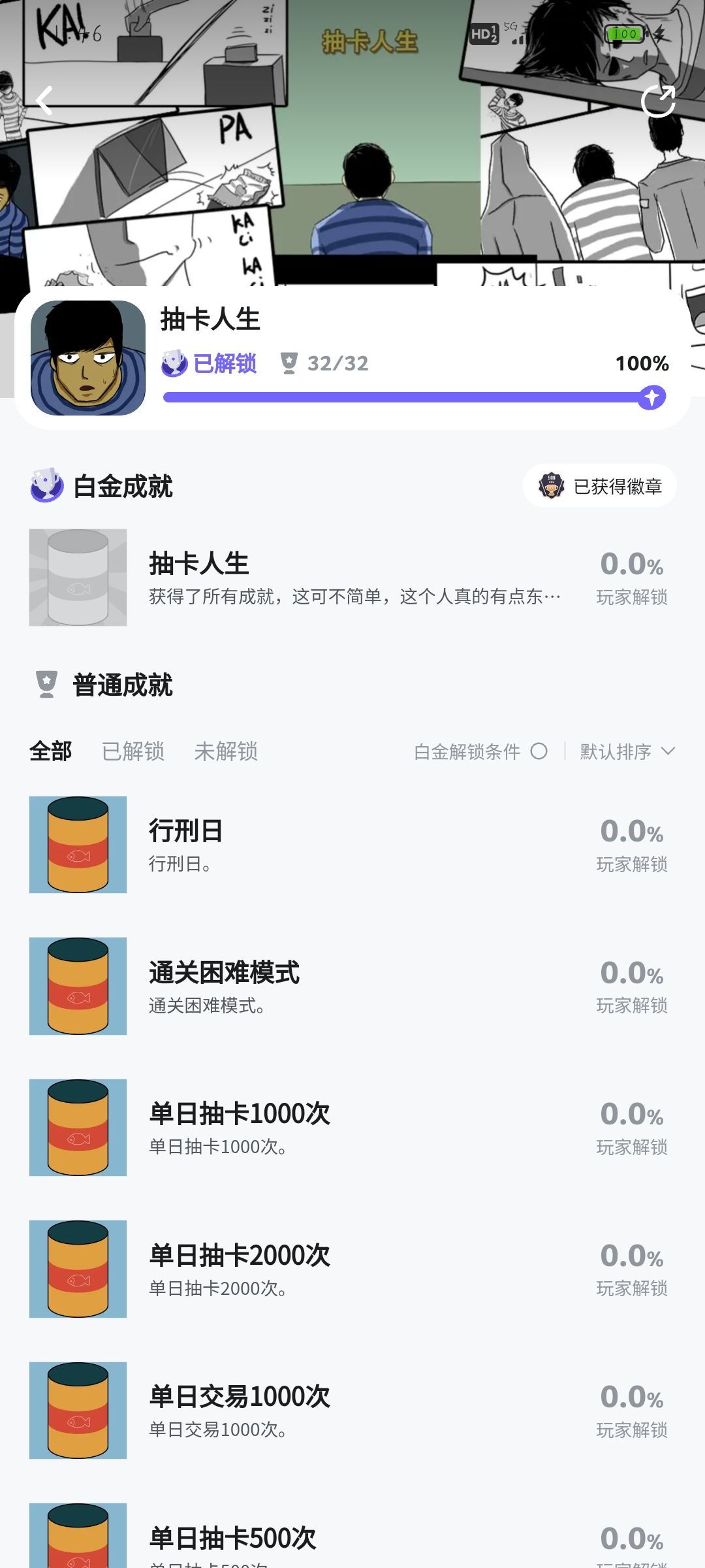 全成就,五个小时👉👈 1