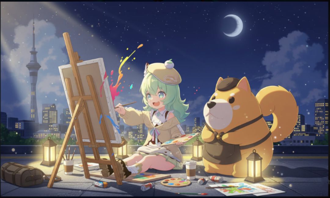 布里斯班月夜绘 1