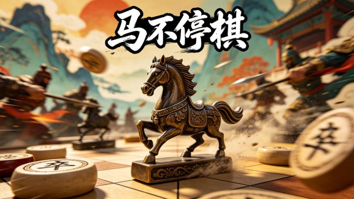 只靠一匹马通关象棋，到底有多烧脑？截图
