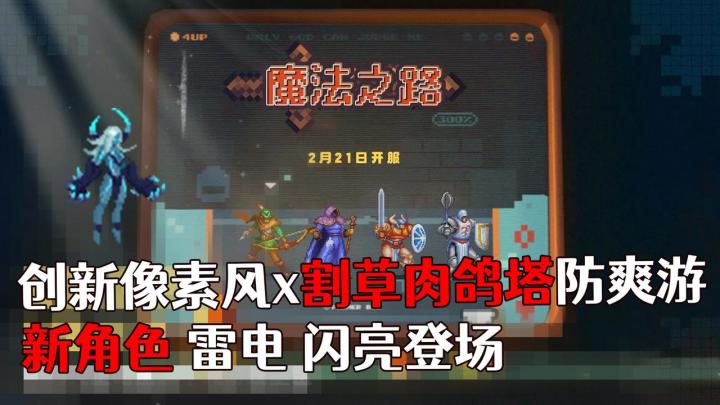 🩸纯血暗黑爽游👾像素风肉鸽塔防⚡️新英雄闪电超强力法师来袭截图