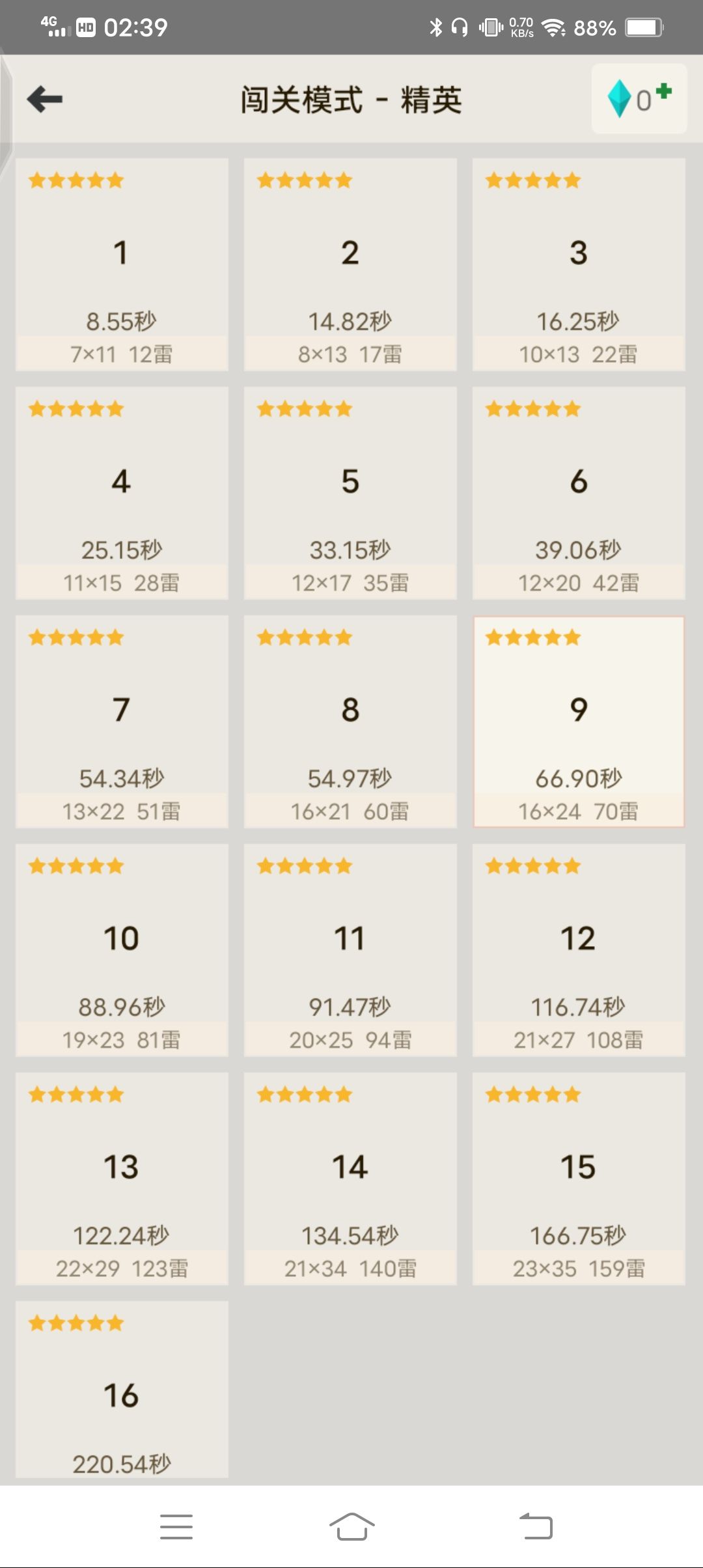 闯关模式五星全收集 2