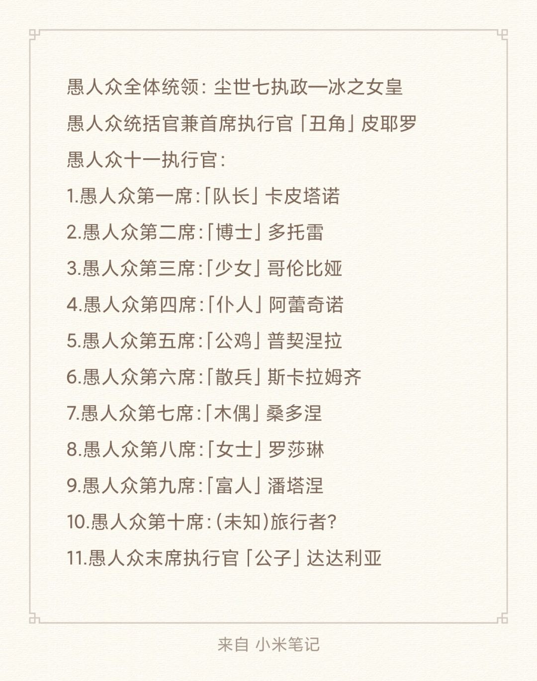 至冬女皇是不是快成光杆司令了? 2