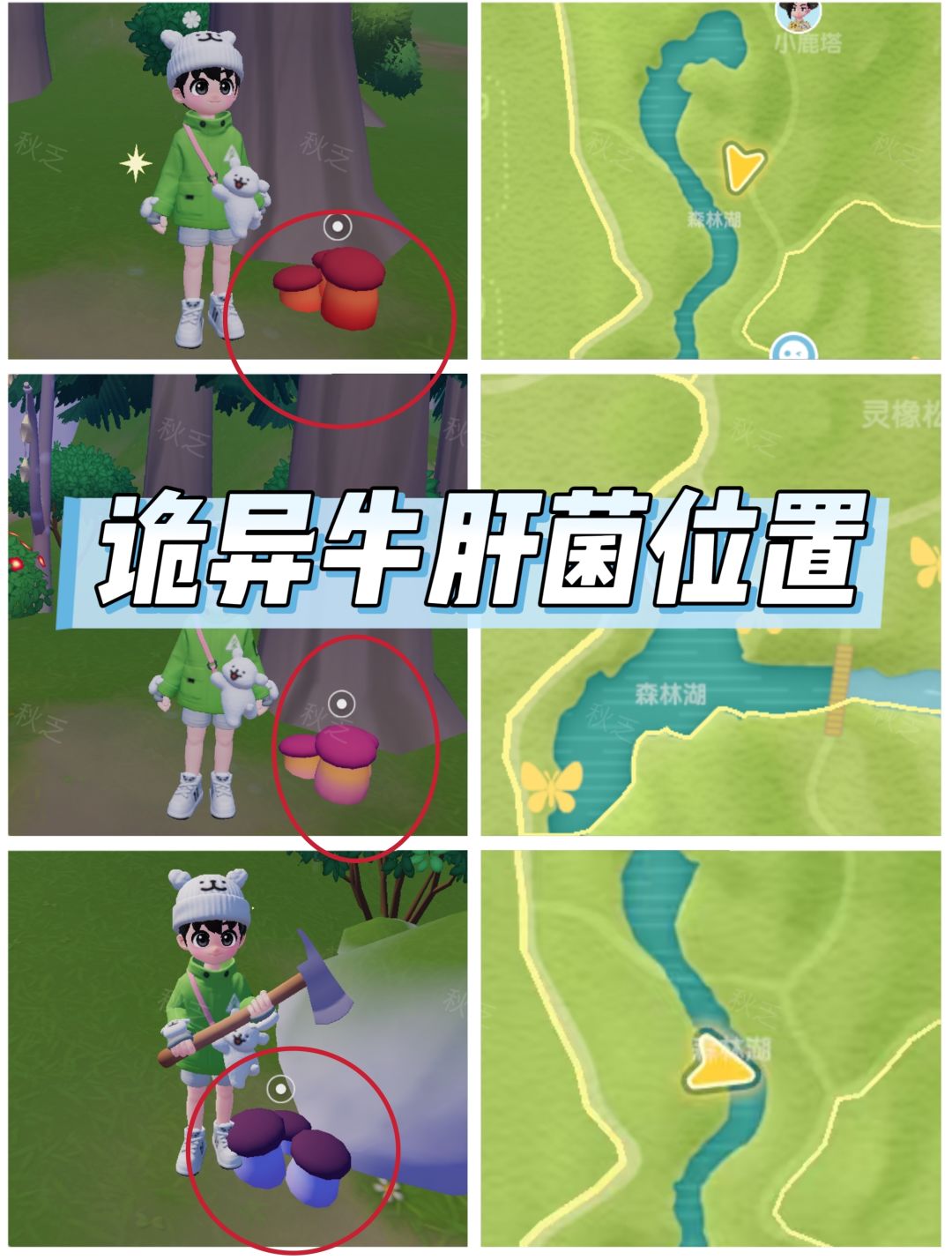 心动小镇诡异牛肝菌位置图（毒蘑菇不能吃） 1