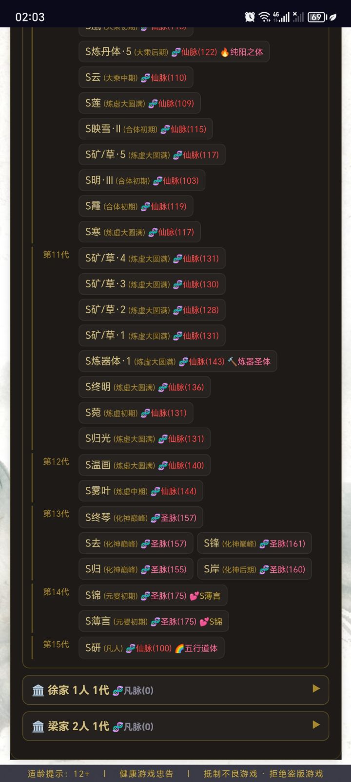 关于血脉池和繁衍bug截图