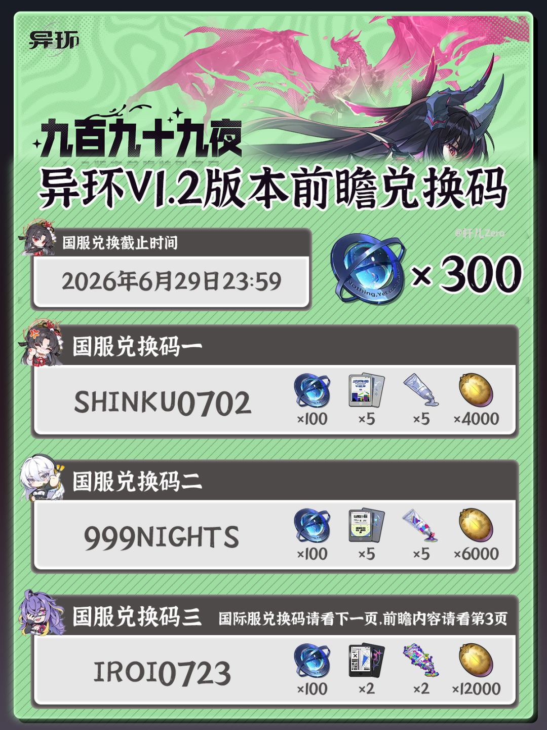 异环兑换码 | 异环V1.2版本前瞻兑换码 1