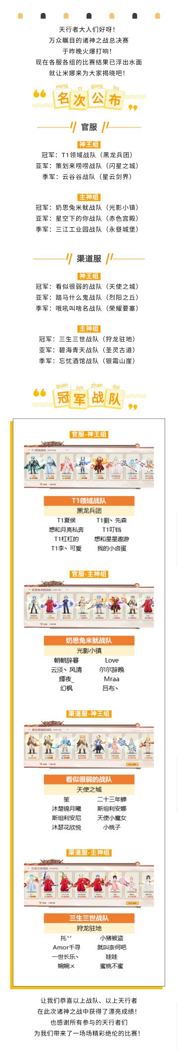 【米娜新闻社】我们是冠军！！诸神赛结果揭晓