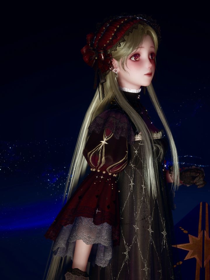 银夜莺这个头发真的好适合拍照星星眼[表情_星星眼]星星眼[表情_星星眼]连我觉得好丑的这件四星红色，配上这个头发都跟bjd娃娃似的！！我不太会拍照，电脑看全屏真的美炸了。
骂归骂，银夜莺还是美的！
而且头发头饰都不用稀有材料，所以只需要把刷毛优先升到18000，5天就能解锁衣服+头发+头饰了
5天1100体力，真的不难，一天288+60=348
348×5=1740剩下640换投掷，16×5=80截图
