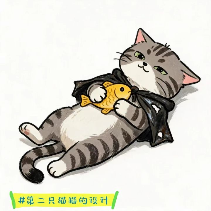 第二只猫猫美术设定及废案截图