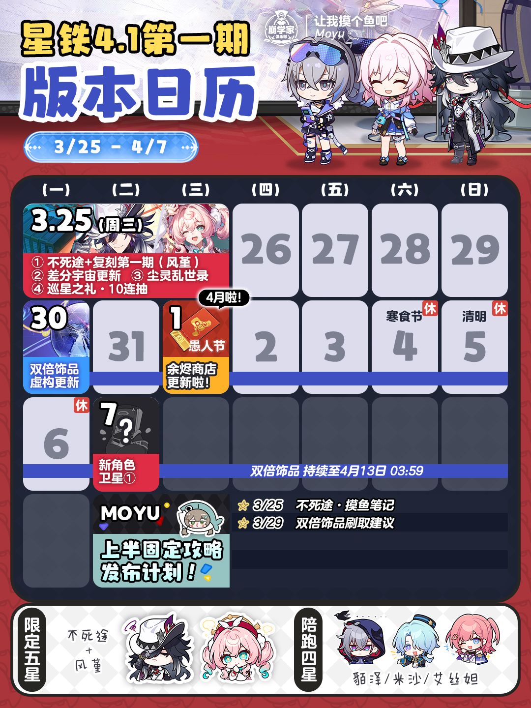 【V4.0攻略】4.1版本日历丨献给破晓的失控 1
