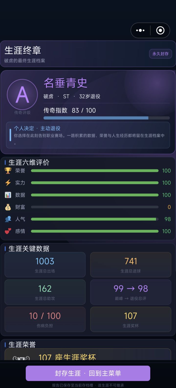 这个财富评分为什么是 0 分截图