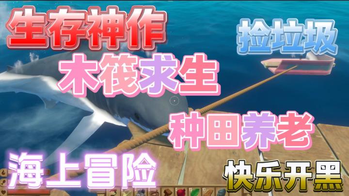 海上种田养老捡垃圾❗生存神作《木筏求生》,快乐开黑截图