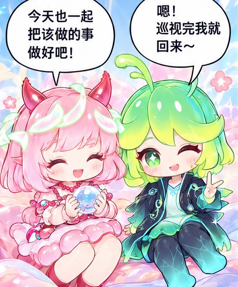 「战斗细胞」条漫:忙忙碌碌的一天喵><截图