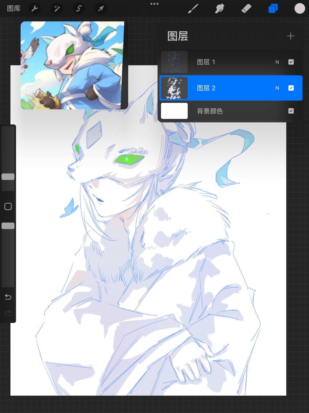 白狐依旧萌帅萌帅的🦊单图层战士发力了 2