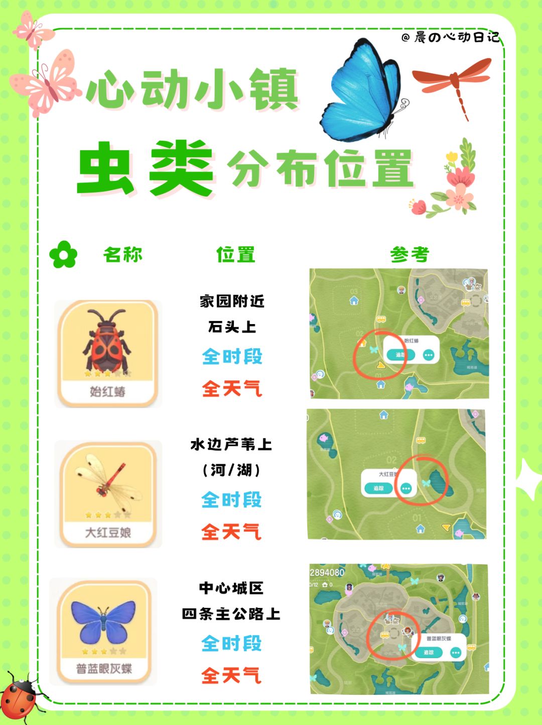 心动小镇捕虫详细位置！ 3