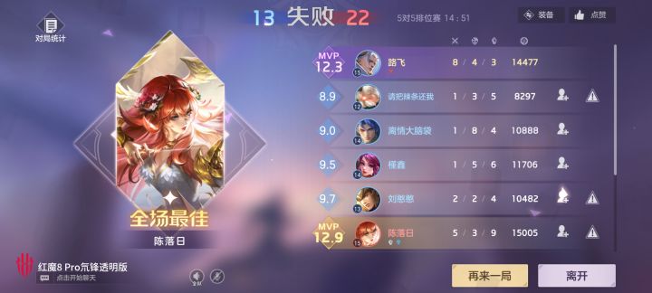 说实话这匹配系统比王者还垃圾!截图