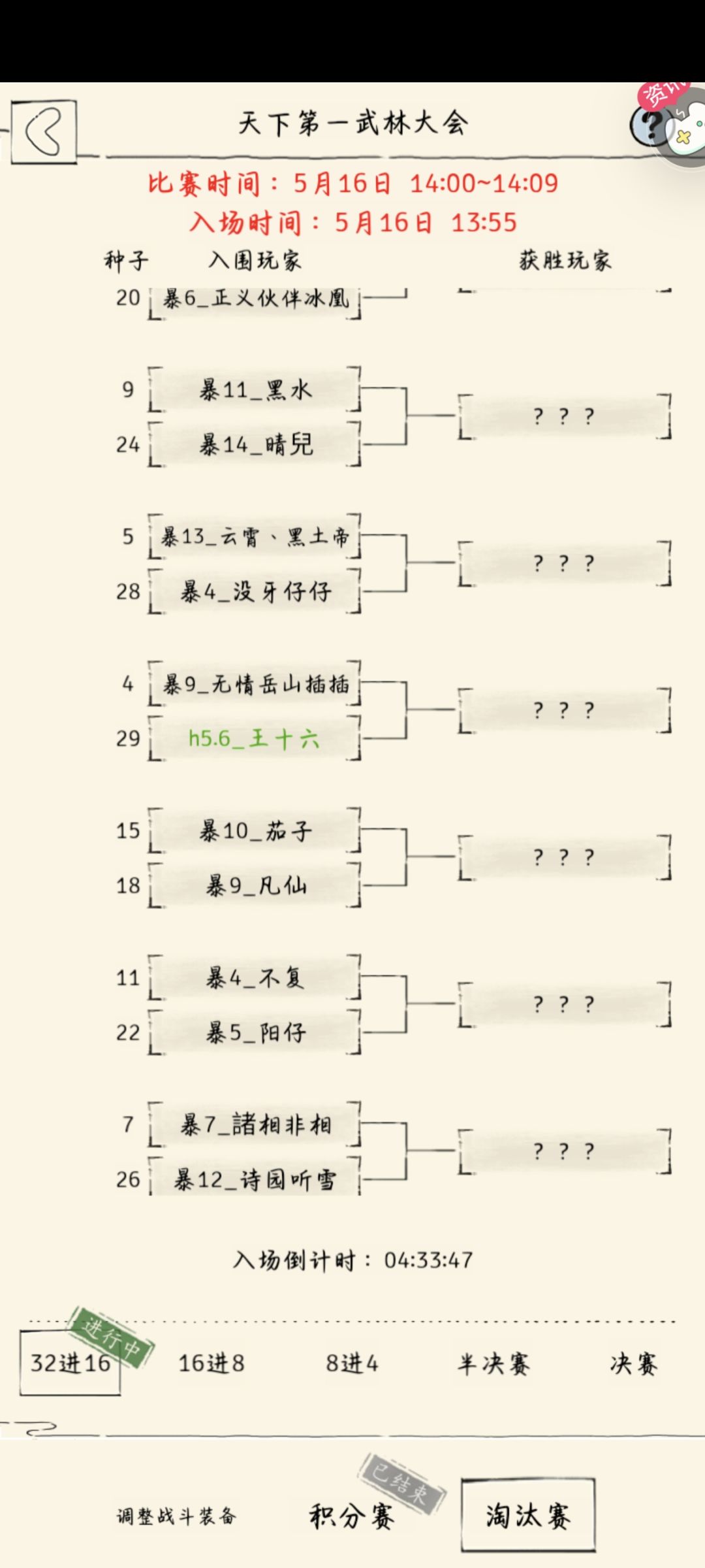 晋级了但是 1