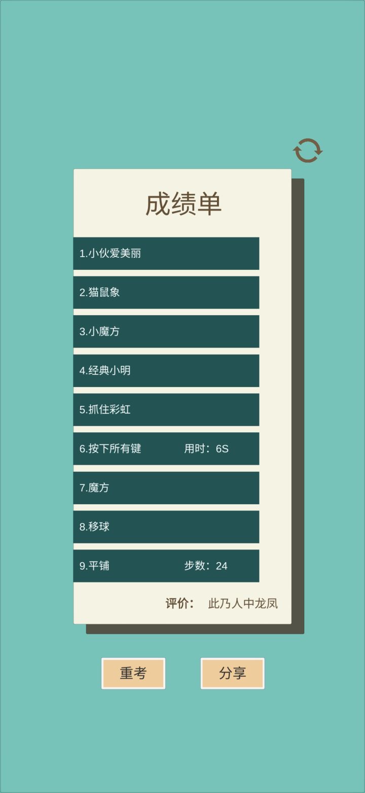 成绩单截图
