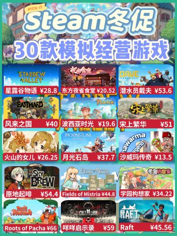 Steam冬促‼️30款好玩的模拟经营游戏
