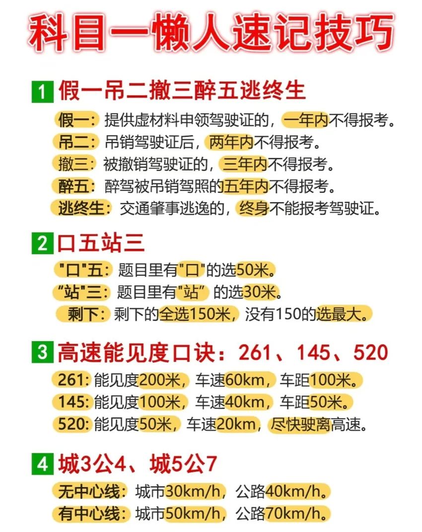🌟青年大学习|科目一懒人速记口诀1🌟 1