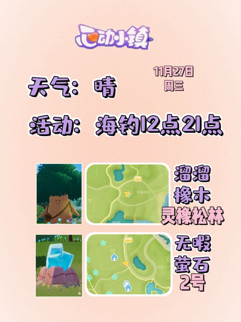 11月27日溜溜木萤石位置及活动摘要 2
