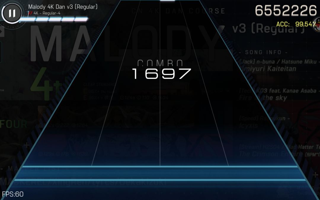 Malody 4k - 4dan acc99+! 3