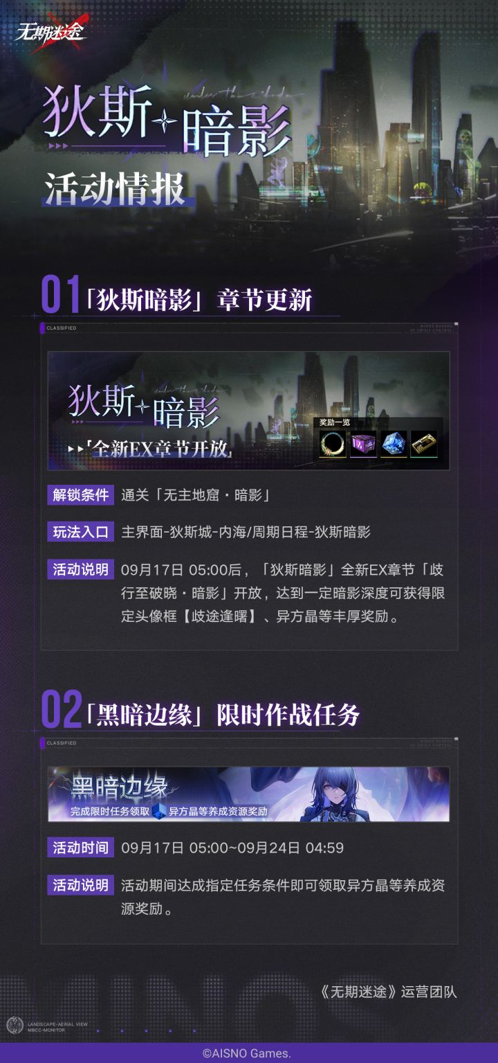【预告】丨「狄斯暗影」章节更新截图