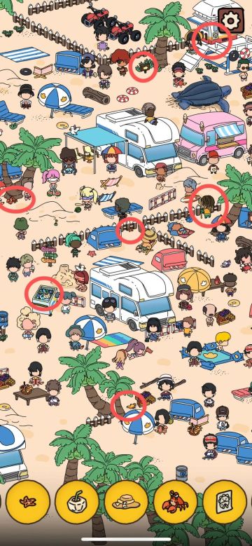 230404 【搜查课】

20个要素已经红圈标出，有需要的uu自取。
本周的地图很小，超级简单